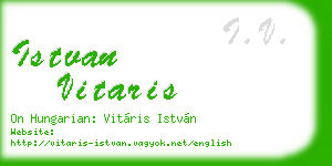 istvan vitaris business card